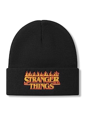 Vanilla Underground Black Adults Stranger Things Beanie Hat - Image 2 of 5