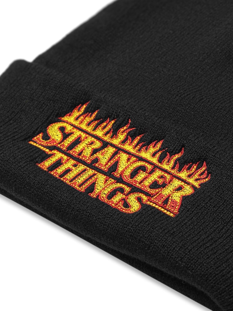 Vanilla Underground Black Adults Stranger Things Beanie Hat - Image 5 of 5