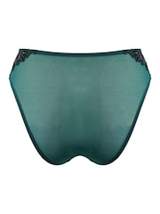 Pour Moi Green Roxie Mesh High Leg Briefs - Image 4 of 4