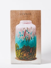Oliver Bonas Pink/Blue Lennox Glass Vase - Image 3 of 3
