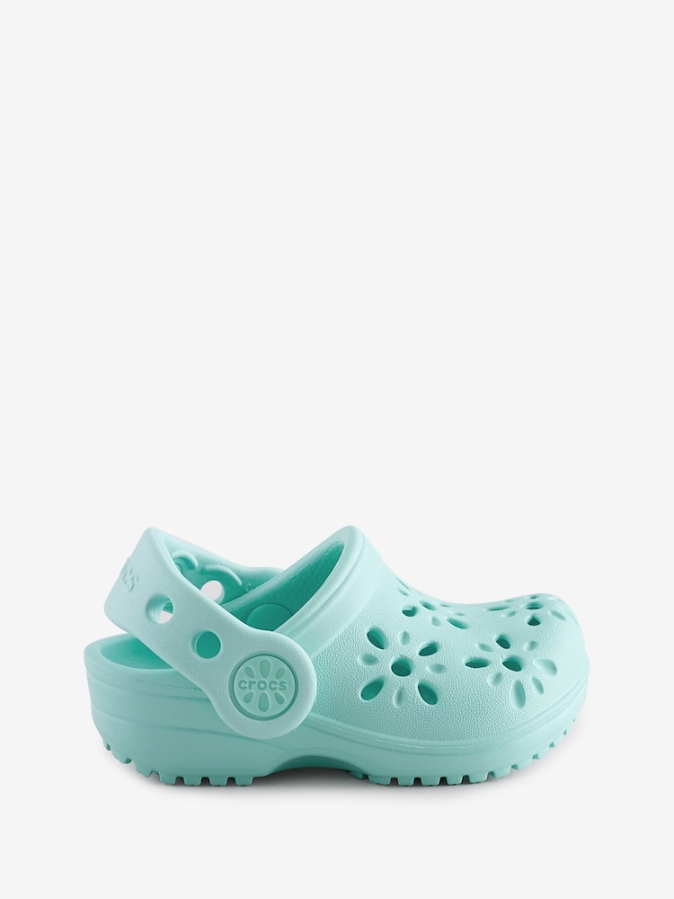 Crocs Blue Kids Classic Floral Cut Out Clogs - Image 1 of 1
