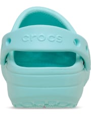 Crocs Blue Kids Classic Floral Cut Out Clogs - Image 7 of 7