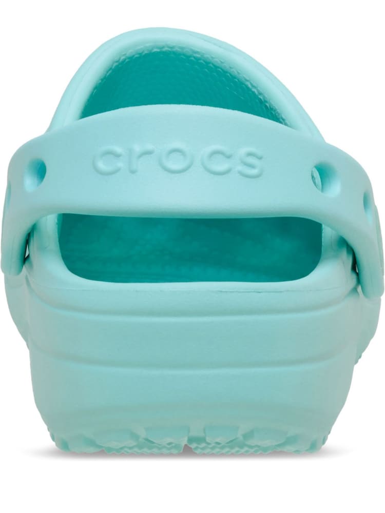 Crocs Blue Kids Classic Floral Cut Out Clogs - Image 7 of 7