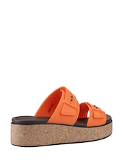 Crocs Brown Brooklyn Cork Buckle Wedge Sandals - Image 3 of 4