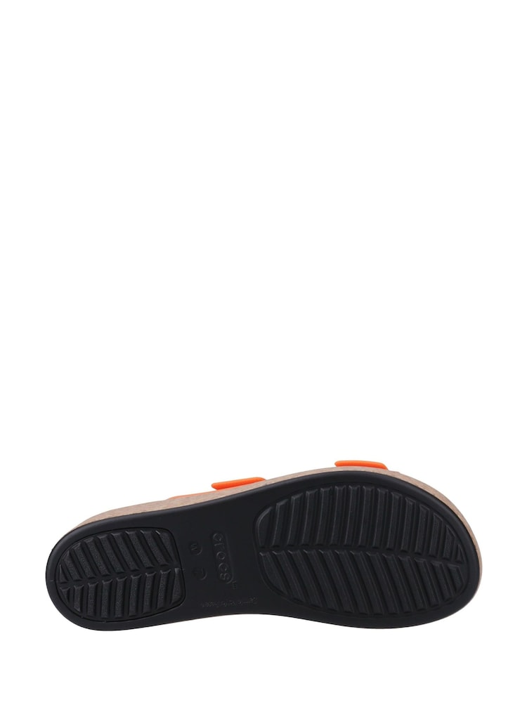 Crocs Brown Brooklyn Cork Buckle Wedge Sandals - Image 4 of 4