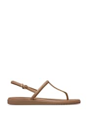 Crocs Brown Crocs Miami Thong Flip Sandals - Image 1 of 7