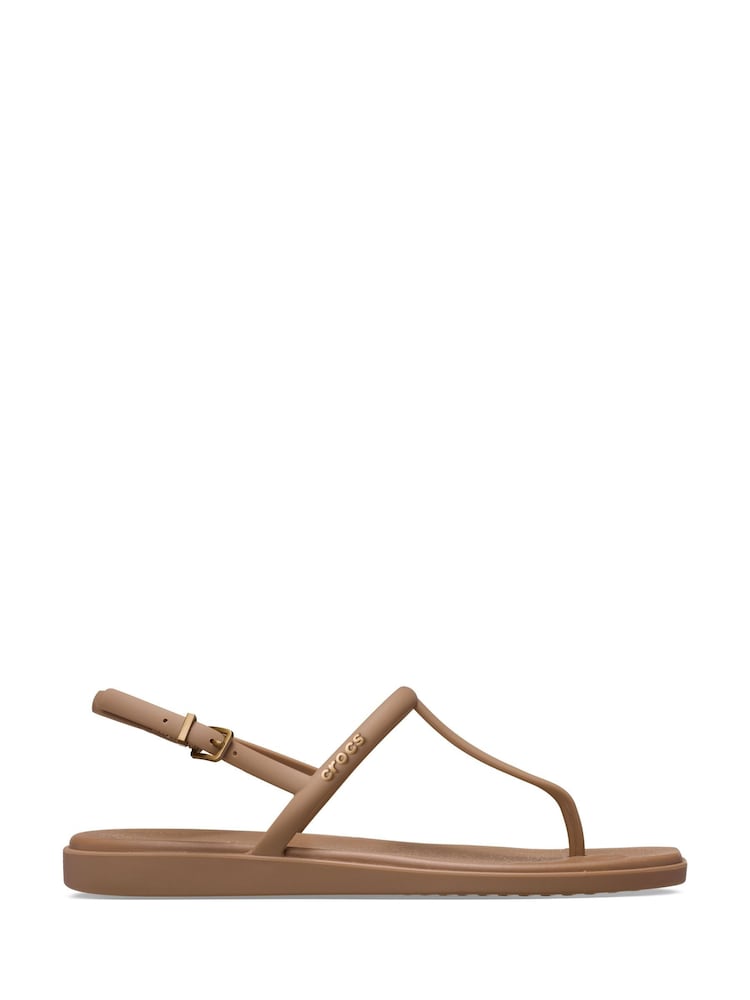 Crocs Brown Crocs Miami Thong Flip Sandals - Image 1 of 7