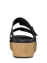 Crocs Black Brooklyn Cork Buckle Wedge Sandals - Image 6 of 7