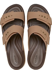 Crocs Light Brown Brooklyn Cork Buckle Wedge Sandals - Image 6 of 7