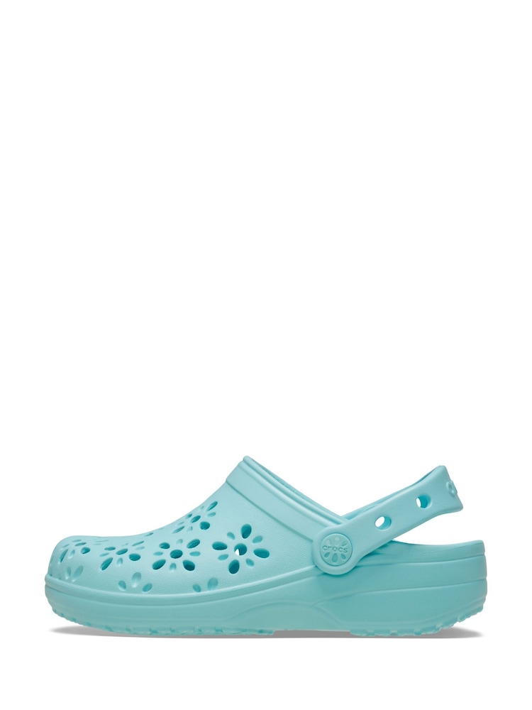 Crocs Kids Classic Floral Cut Out Clog Shoes - Slika 2 iz 7