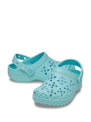 Crocs Kids Classic Floral Cut Out Clog Shoes - Slika 4 iz 7