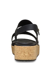 Crocs Black Brooklyn Cork Low Wedge Sandals - Image 6 of 7