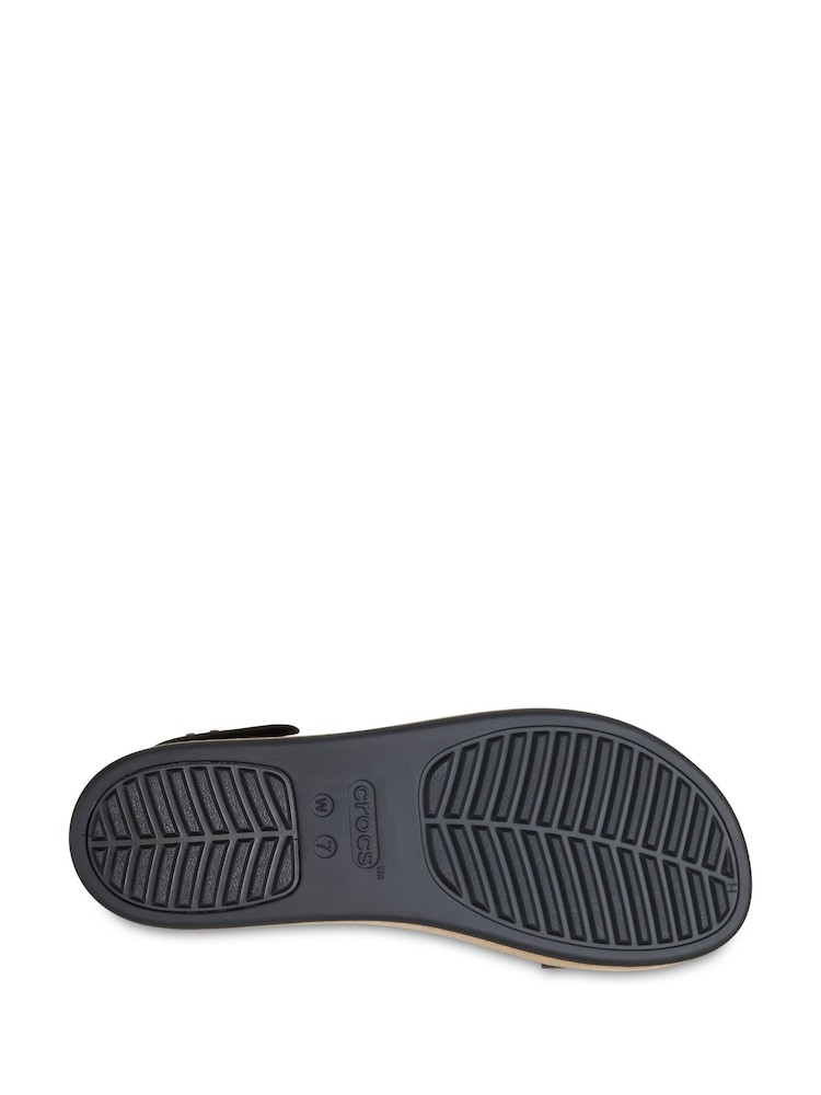 Crocs Black Brooklyn Cork Low Wedge Sandals - Image 7 of 7