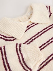 Ecru Stripe Collar Jumper (3mths-7yrs) - Image 4 of 4