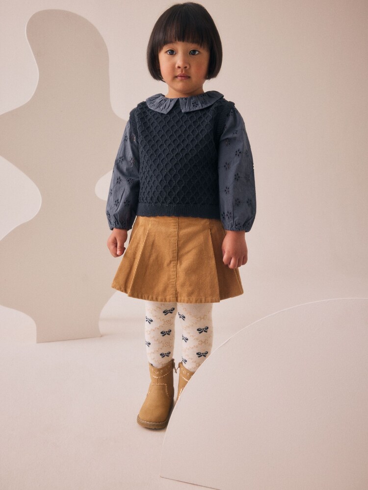 Navy Mock Layer Knit Jumper (3mths-7yrs) - Image 2 of 8
