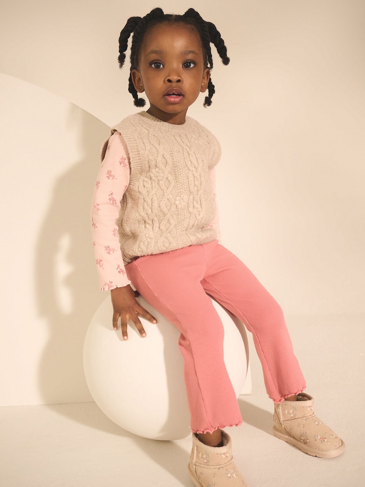 Pink Knitted Jumper and Leggings Set (3mths-7yrs) - Image 2 of 7