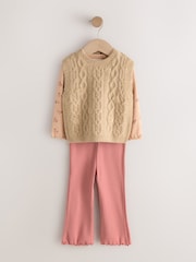 Pink Knitted Jumper and Leggings Set (3mths-7yrs) - Image 4 of 7