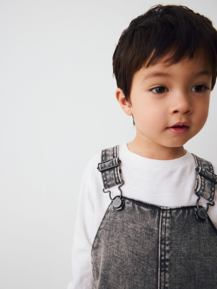 Grey Denim Dungarees (3mths-7yrs) - Image 2 of 11