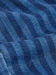 Dark Blue Stripe Pull On Wide Jeans (3mths-7yrs) - Image 8 of 9