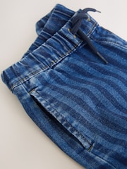 Dark Blue Stripe Pull On Wide Jeans (3mths-7yrs) - Image 9 of 9