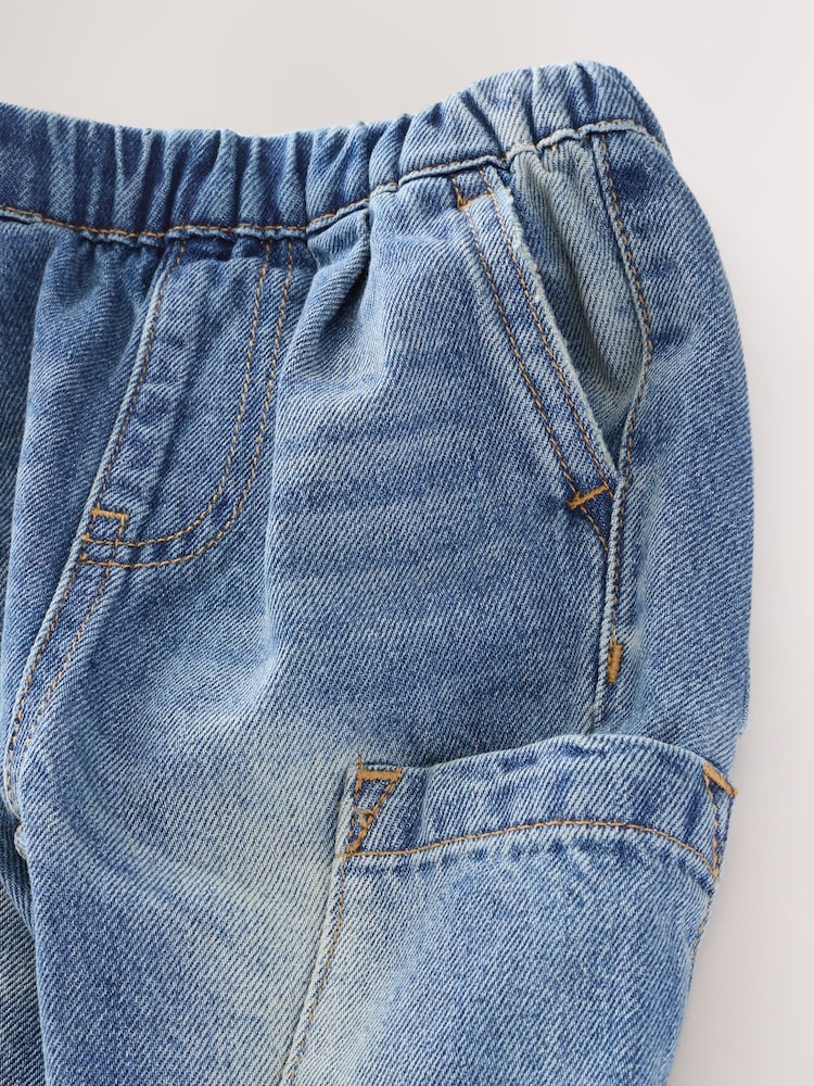 Mid Blue Tint Denim Cargo Jeans (3mths-7yrs) - Image 7 of 7