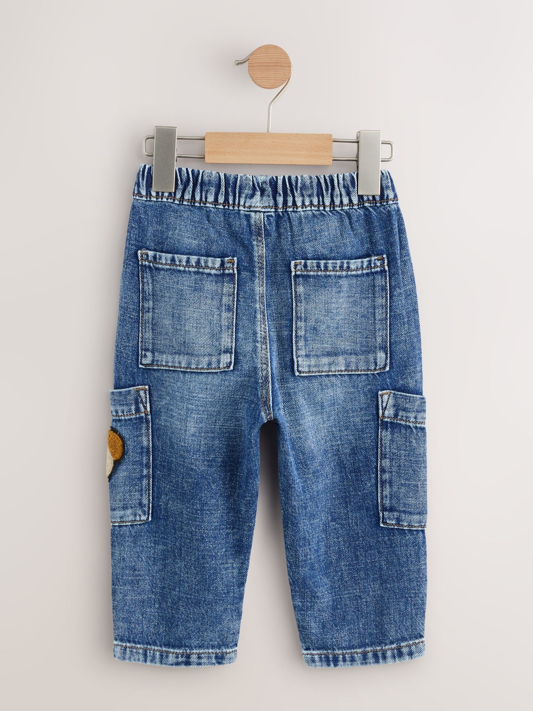 Buy Mid Blue Dog Cargo Jeans (3mths-7yrs) from the Next UK online shop