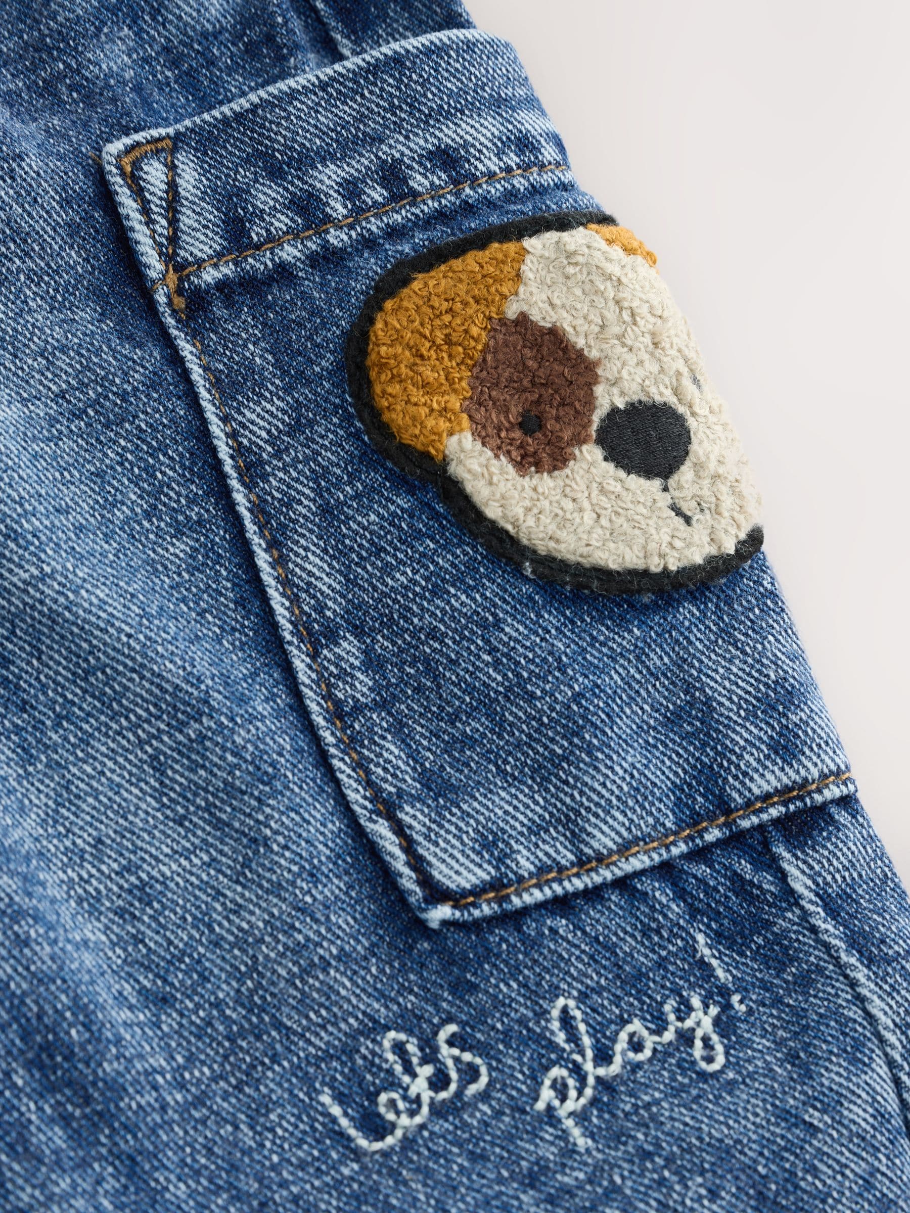 Buy Mid Blue Dog Cargo Jeans (3mths-7yrs) from the Next UK online shop