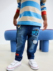 Mid Blue Farm Character Pull On Jeans (3mths-7yrs) - Image 2 of 7
