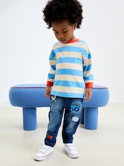 Mid Blue Farm Character Pull On Jeans (3mths-7yrs) - Image 3 of 7