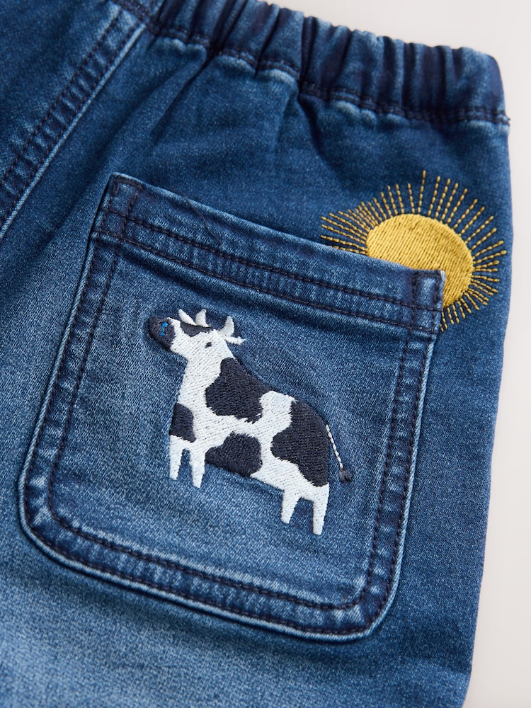 Mid Blue Farm Character Pull On Jeans (3mths-7yrs) - Image 7 of 7