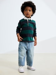 Light Blue Distressed Denim Wide Leg Jeans (3mths-7yrs) - Image 1 of 4