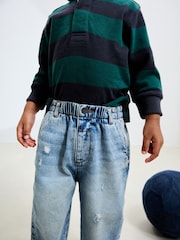 Light Blue Distressed Denim Wide Leg Jeans (3mths-7yrs) - Image 4 of 4