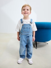 Mid Blue Denim Dungarees (3mths-7yrs) - Image 1 of 4