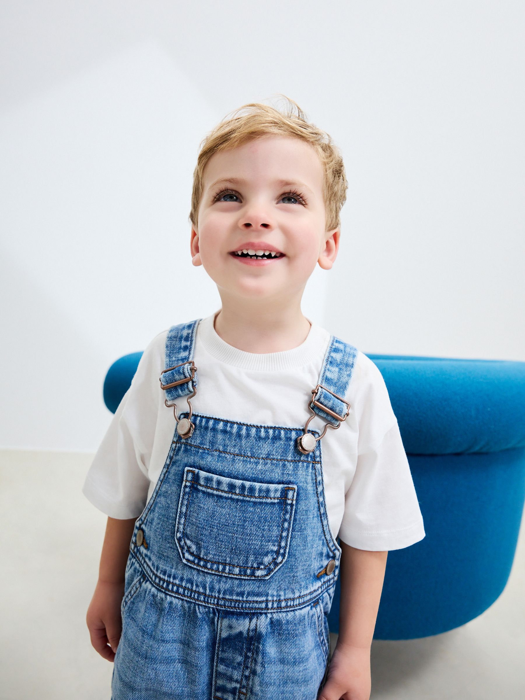 Buy Mid Blue Dungarees (3mths-7yrs) from Next USA