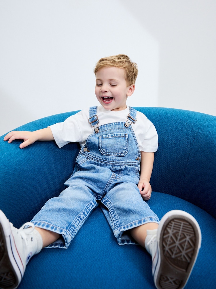Mid Blue Denim Dungarees (3mths-7yrs) - Image 4 of 4