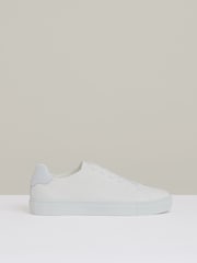 Reiss White Finley Knit Knitted Low Top Trainers - Image 1 of 5