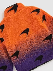 Reiss Papaya Orange/Purple Drift 9-13 yrs Unisex Fit McLaren F1 Team Ombré Fleece Jacket - Image 6 of 8