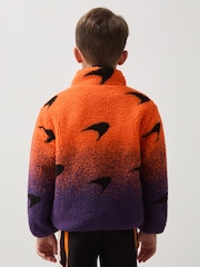 Reiss Papaya Orange/Purple Drift 3-9 yrs Unisex Fit McLaren F1 Team Ombré Fleece Jacket - Image 6 of 8