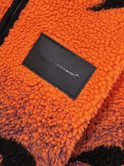 Reiss Papaya Orange/Purple Drift 3-9 yrs Unisex Fit McLaren F1 Team Ombré Fleece Jacket - Image 7 of 8
