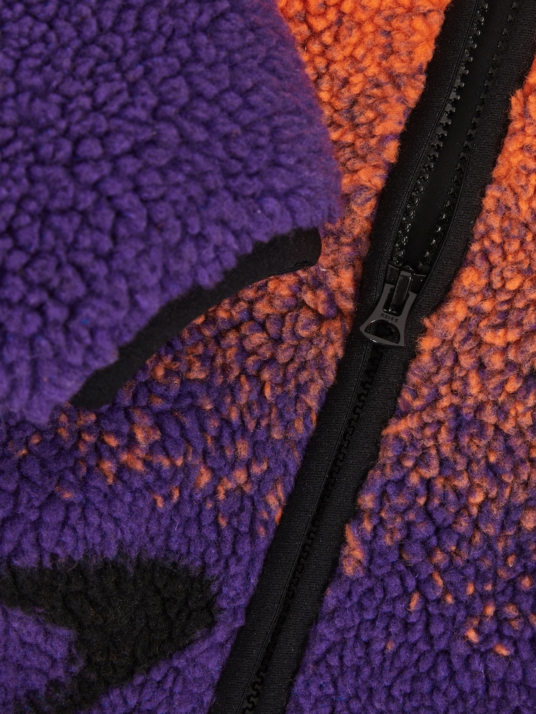Reiss Papaya Orange/Purple Drift 3-9 yrs Unisex Fit McLaren F1 Team Ombré Fleece Jacket - Image 8 of 8
