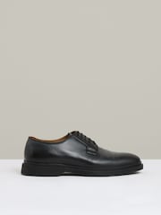 Reiss Black Ralph Leather Lace-Up Derby Shoes - Image 1 of 6