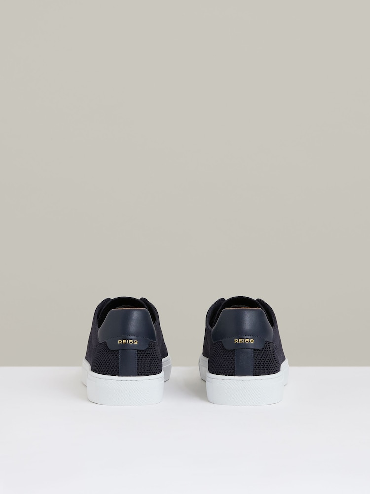 Reiss Navy Finley Knit Knitted Low-Top Trainers - Image 5 of 5 Reiss Navy Finley Knit Knitted Low-Top Trainers - Image 5 of 5