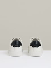 Reiss White Ashton Suede Toe Cap Leather Trainers - Image 5 of 5