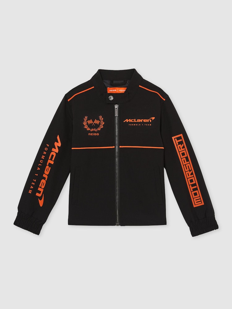 Reiss Black Wanden 3-9 yrs Unisex Fit McLaren F1 Team Technical Logo Jacket - Image 2 of 8