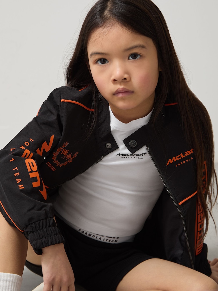 Reiss Black Wanden 9-13 yrs Unisex Fit McLaren F1 Team Technical Logo Jacket - Image 5 of 8