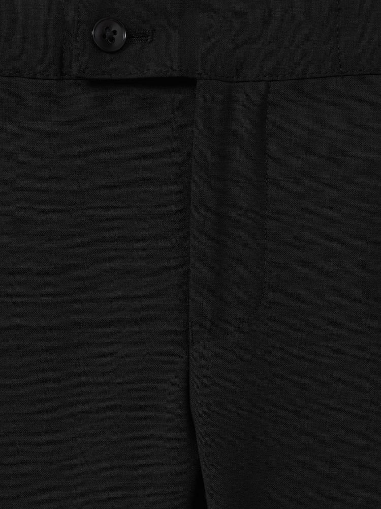 Reiss Black Knightsbridge T 13-14 yrs Wool-Blend Tuxedo-Stripe Trousers - Image 4 of 4
