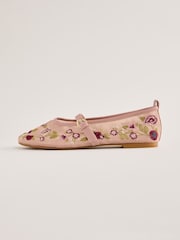 Rosa - Lipsy Flat Mesh Ballerina Scarpins - Imagem 5 de 5