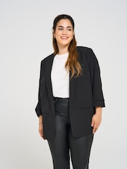 ONLY Curve Black 3/4 Sleeve Blazer - Image 4 of 7
