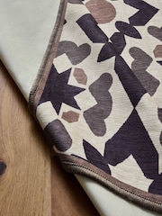 Brown Washable Geometric Tile Rug - Image 3 of 5