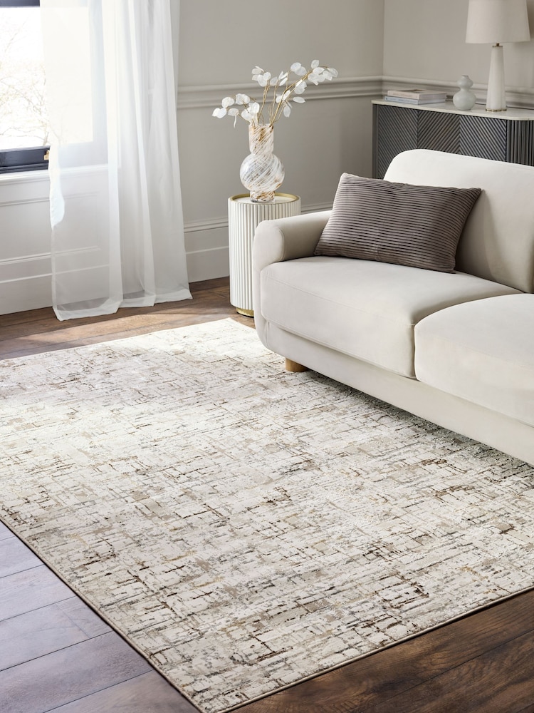 Mid Natural Elena Abstract Lines Rug - Image 1 of 6 Mid Natural Elena Abstract Lines Rug - Image 1 of 6